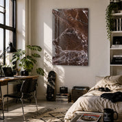 Mocha Veins | Glass Wall Art