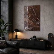 Espresso Marble | Glass Wall Art