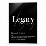 Legacy Definition | Glass Wall Art