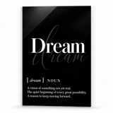 Dream Definition | Glass Wall Art