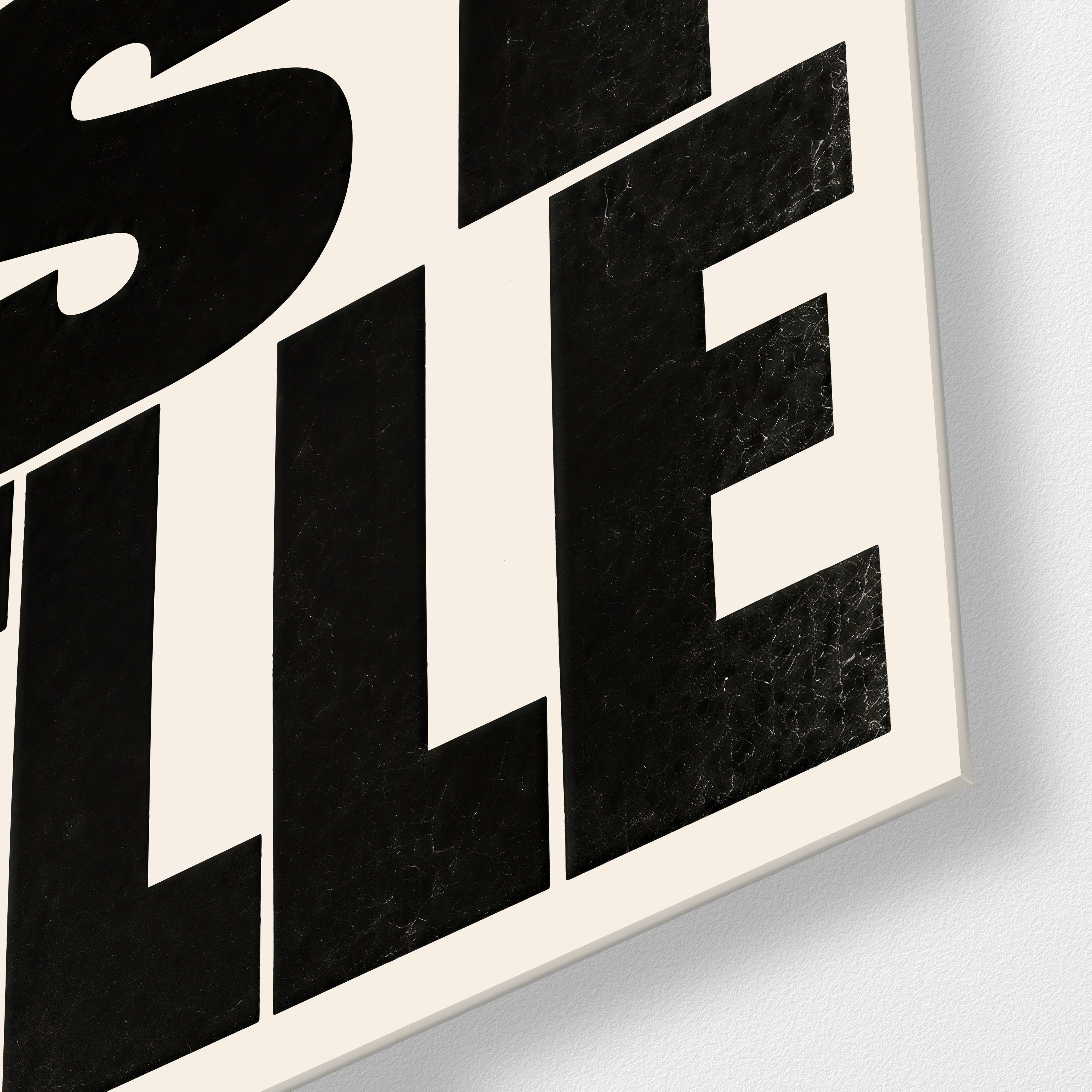La Vie Est Belle glass wall art by Artdesigna, close-up view of elegant decorative artwork