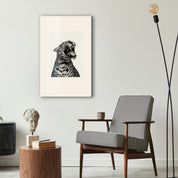 Artdesigna Leopard Roar glass wall art featuring a striking leopard portrait in a modern lifestyle setting