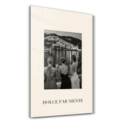 Dolce Far Niente glass wall art by Artdesigna with a modern studio design