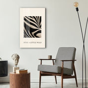 Stay a Little Wild glass wall art by Artdesigna displayed as decorative wall decor