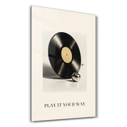 Play It Your Way vinyl and cherry glass wall art by Artdesigna, studio product image