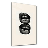 Golden Grin | Glass Wall Art