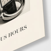 Artdesigna Precious Hours glass wall art close-up with intricate decorative details