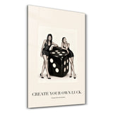 Create Your Own Luck | Glass Wall Art