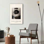 Luxury After Dark Artdesigna glass wall art displayed in a stylish interior