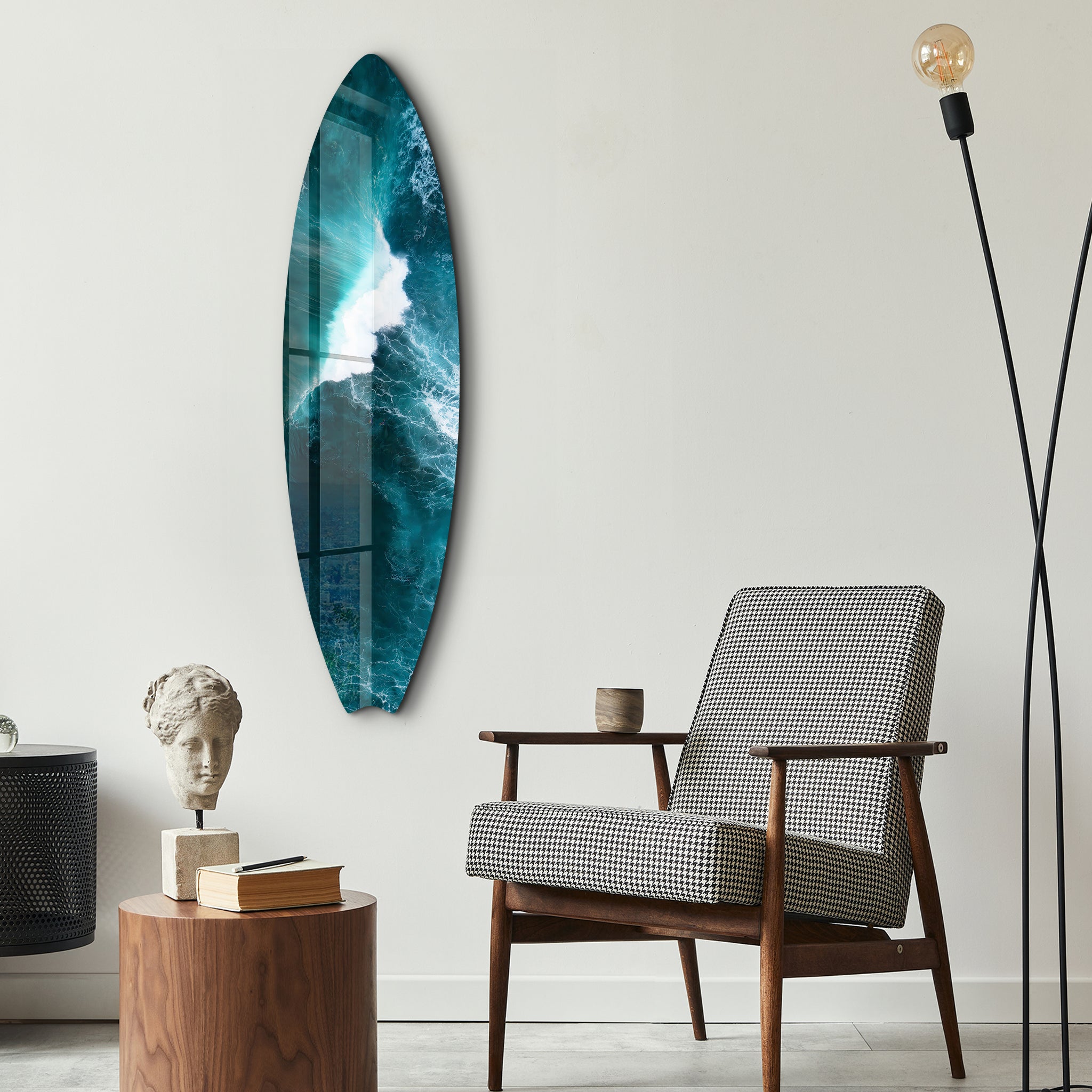 Ocean Waves | Surfboard Glass Wall Art