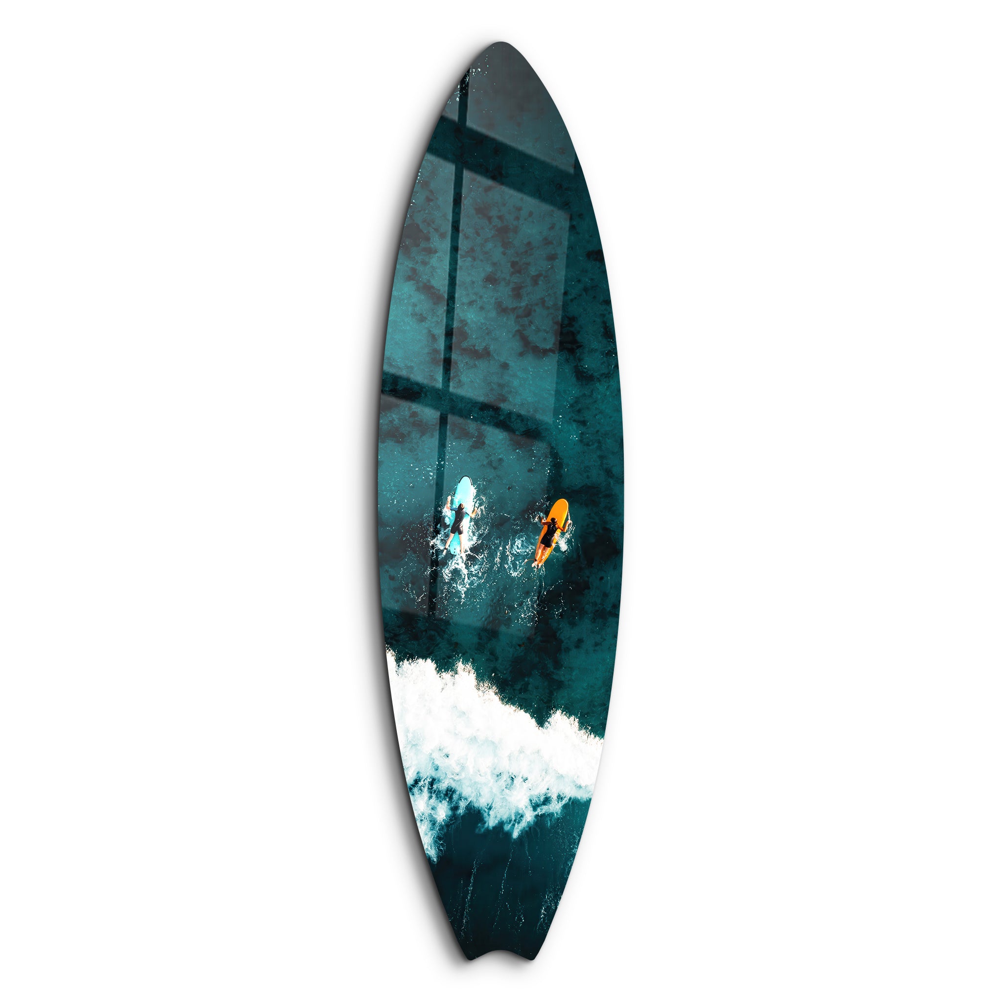 Ocean's Edge | Surfboard Glass Wall Art