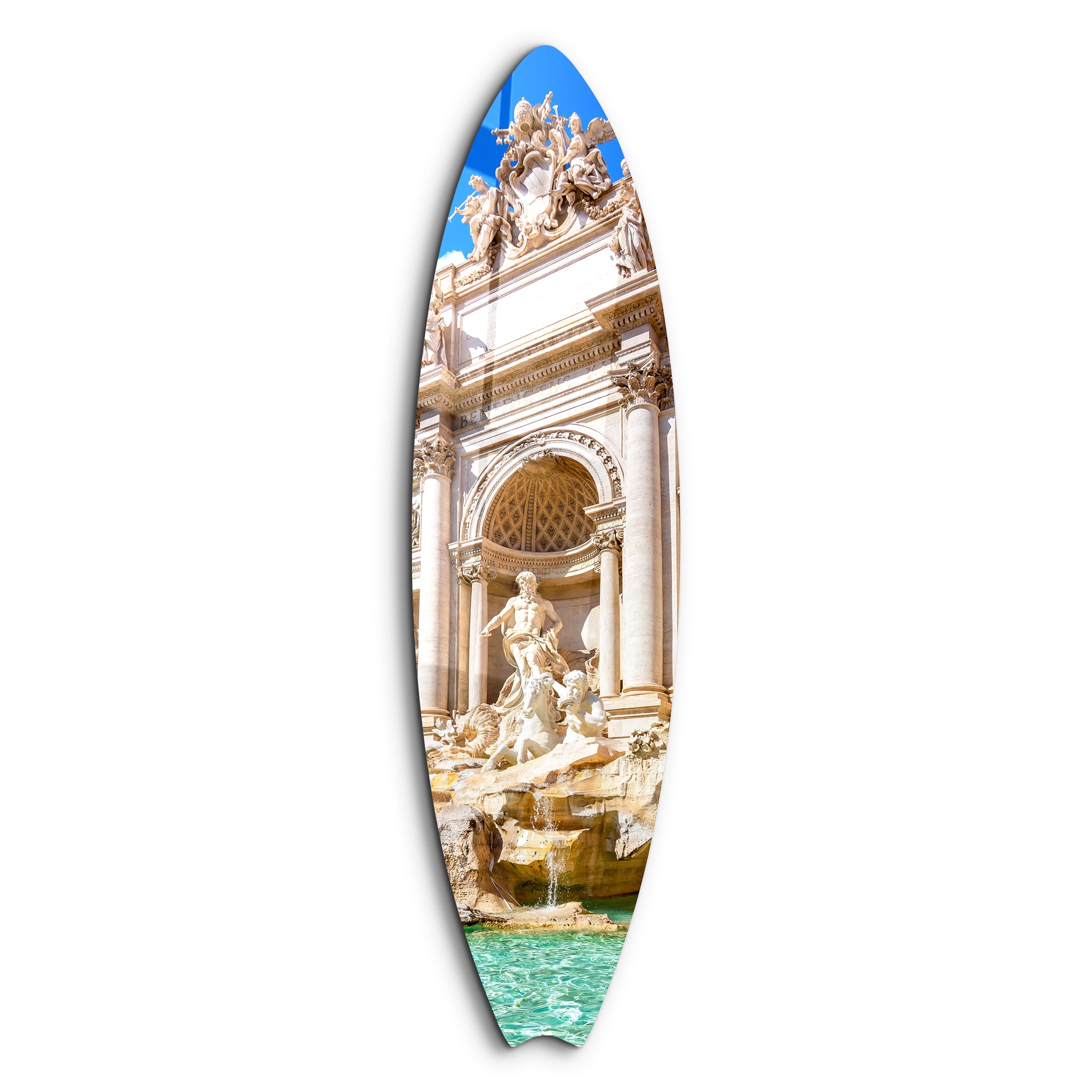 Trevi Fountain | Surfboard Glass Wall Art