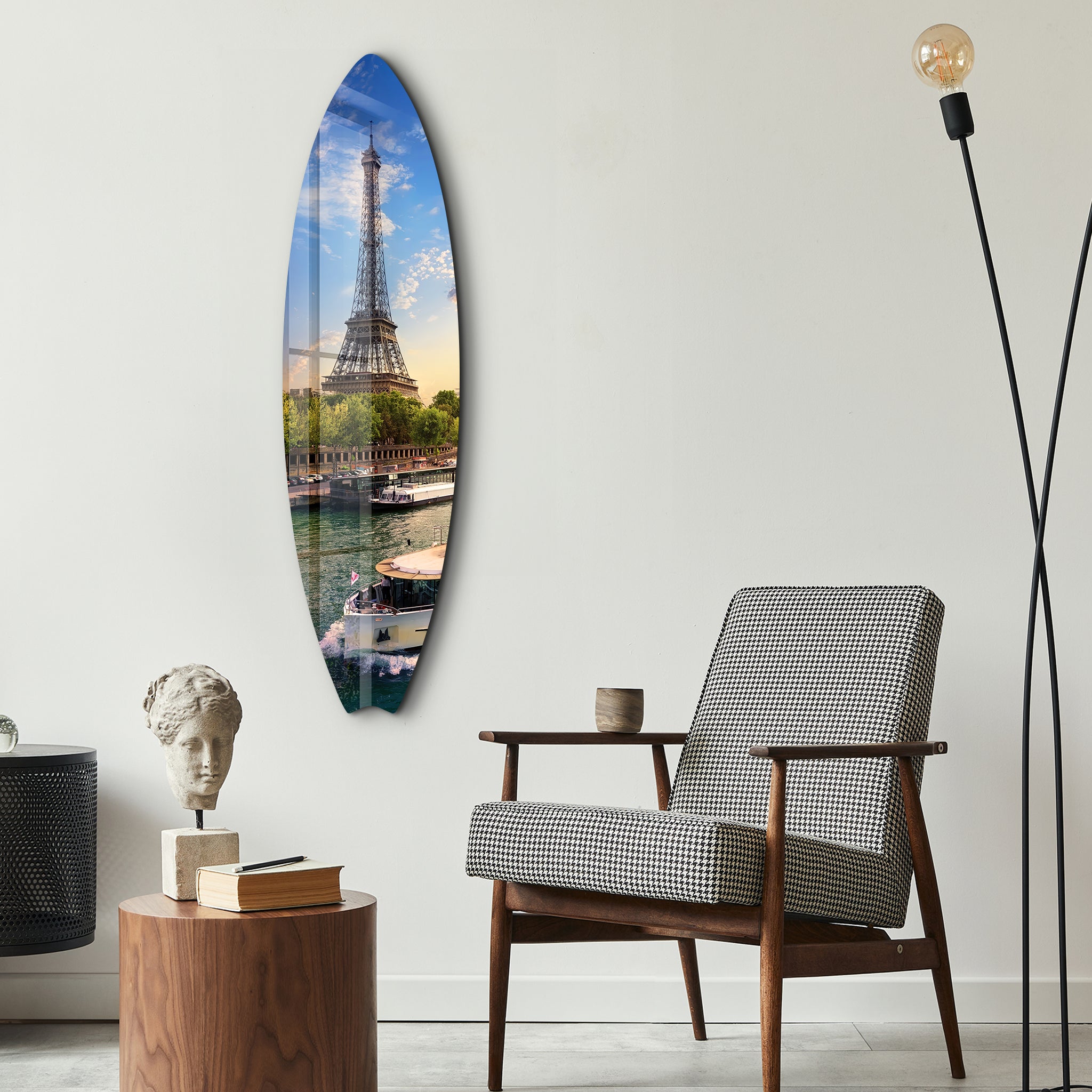 Parisian Surf | Surfboard Glass Wall Art