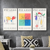 ・"Picasso Classics 1 - Trio"・Glass Wall Art - ArtDesigna Glass Printing Wall Art