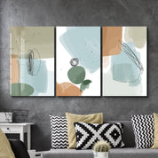 ・"Abstract Lines - Trio"・Glass Wall Art - ArtDesigna Glass Printing Wall Art