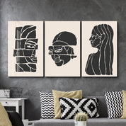 ・"Cubic Faces- Trio"・Glass Wall Art - ArtDesigna Glass Printing Wall Art