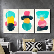 ・"Colors and Shapes- Trio"・Glass Wall Art - ArtDesigna Glass Printing Wall Art