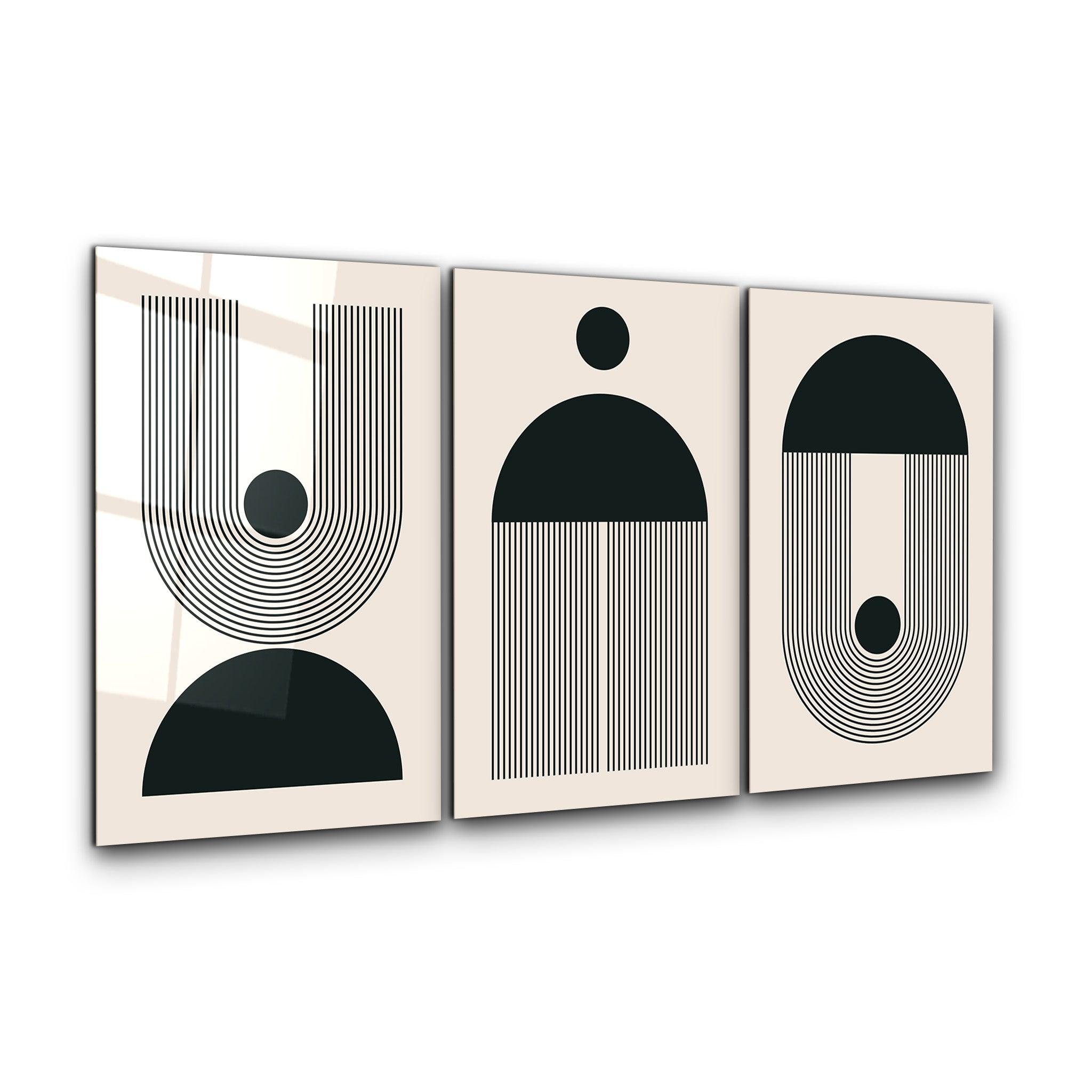 ・"Minimal - Trio"・Glass Wall Art - ArtDesigna Glass Printing Wall Art