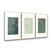 ・"Tropical Leaves - Trio"・Glass Wall Art - ArtDesigna Glass Printing Wall Art