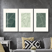 ・"Tropical Leaves - Trio"・Glass Wall Art - ArtDesigna Glass Printing Wall Art