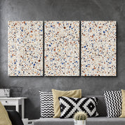 Coastal Terrazzo Trio | Glass Wall Art