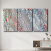 Coral Patina Trio | Glass Wall Art