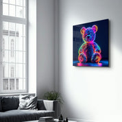 Teddy Bear - Designers Collection Glass Wall Art - Artdesigna