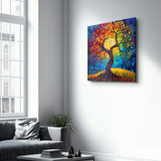 Tree of Life Mosaic Style | Glass Wall Art - Artdesigna