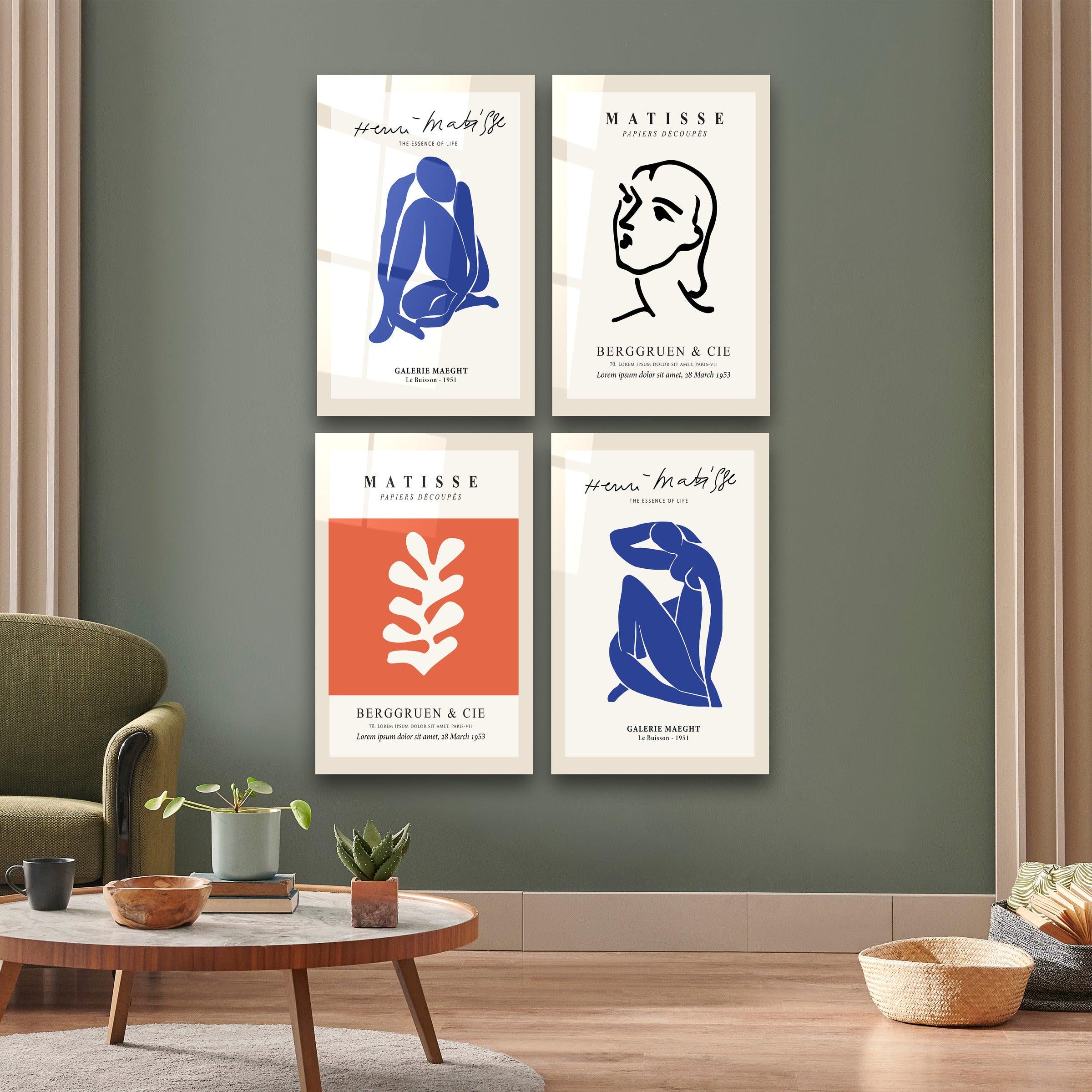 ."Matisse Quadro ". Contemporary Gallery Collection Glass Wall Art - ArtDesigna Glass Printing Wall Art