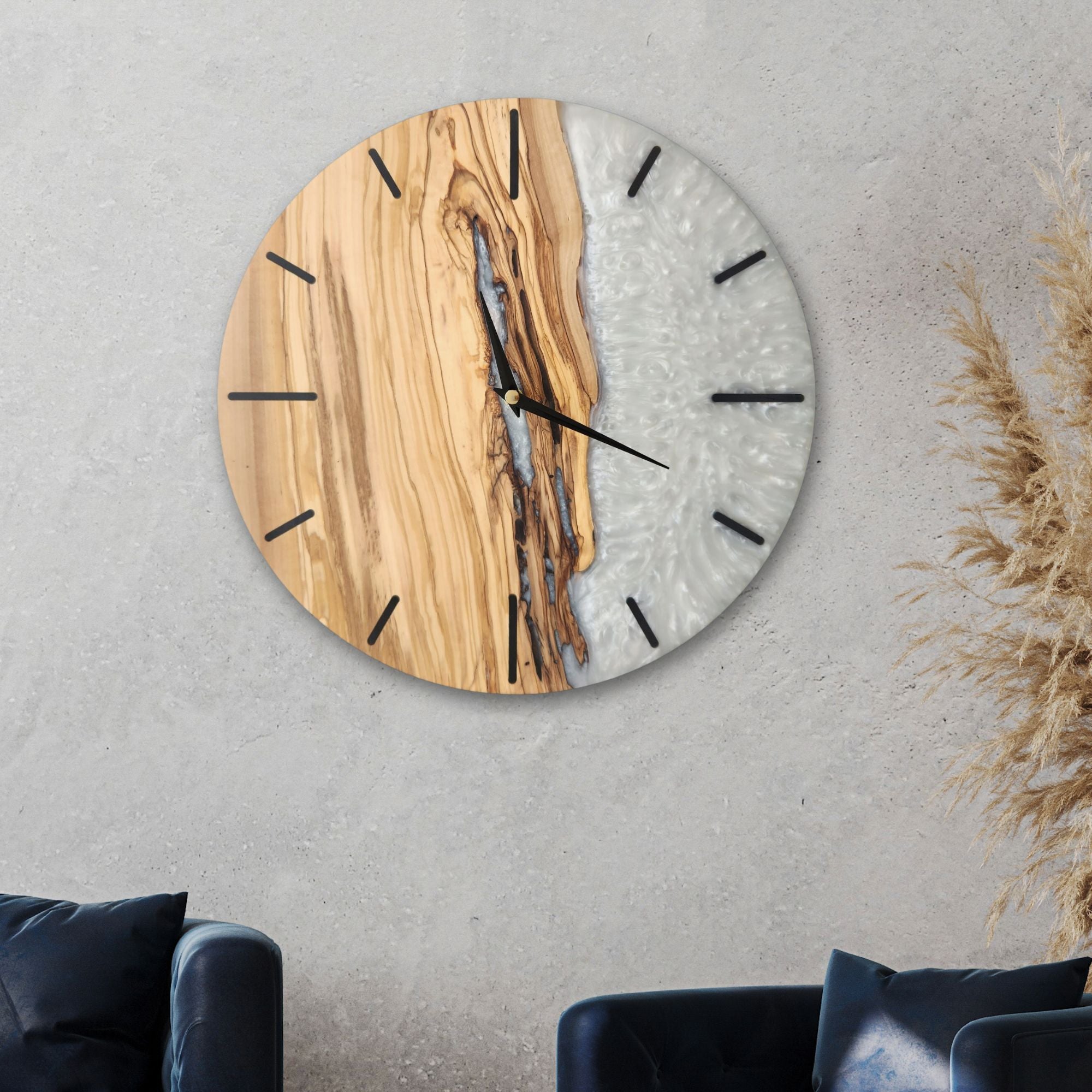 White Pearl Timekeeper | Premium Handmade Wall Clocks - Artdesigna