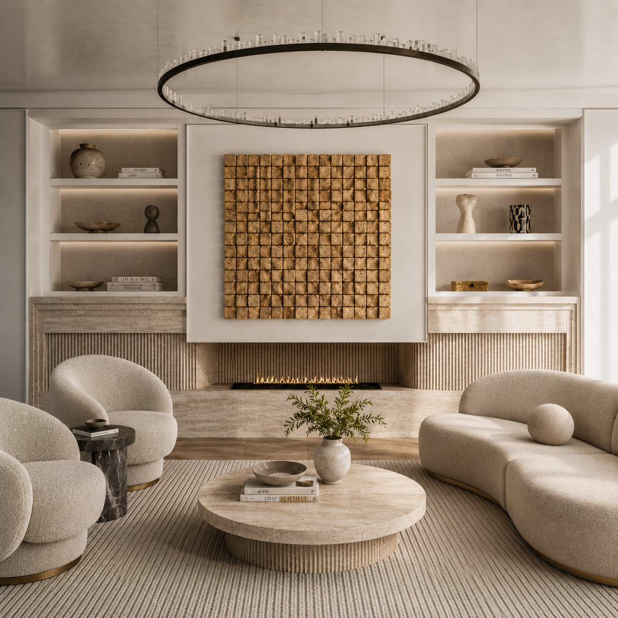 Smoked Brown Wall Sculpture | Wood Wall Sculpture