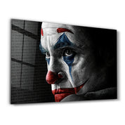 Joker Face | Glass Wall Art - Artdesigna