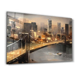Oil Painting Bridge | Glass Wall Art