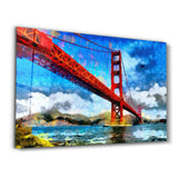 Abstract Colorful Bridge | Glass Wall Art