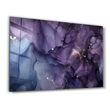 Purple Wave Pattern | Glass Wall Art