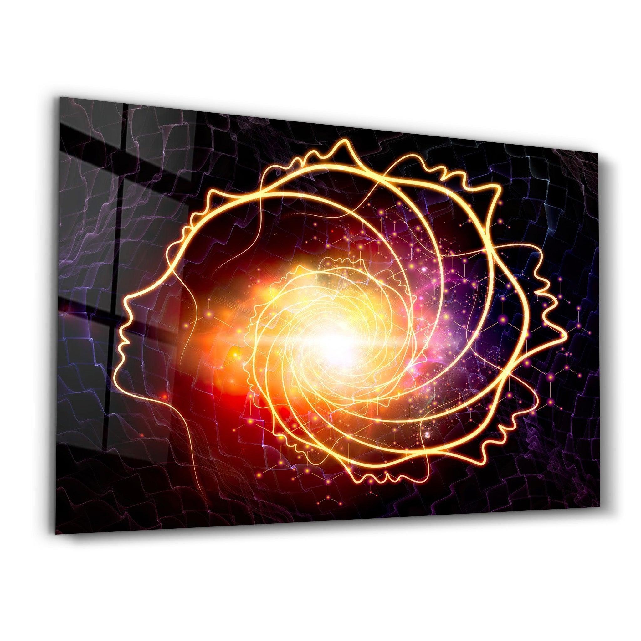 Abstract Space Portrait | Glass Wall Art - Artdesigna