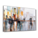 Abstract City View | Glass Wall Art