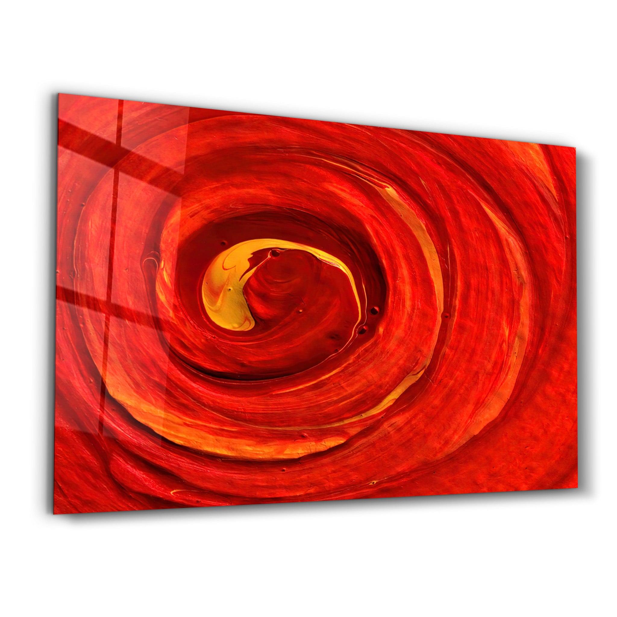 Red Gradient | Glass Wall Art - Artdesigna