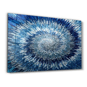 Shades Of Blue | Glass Wall Art - Artdesigna