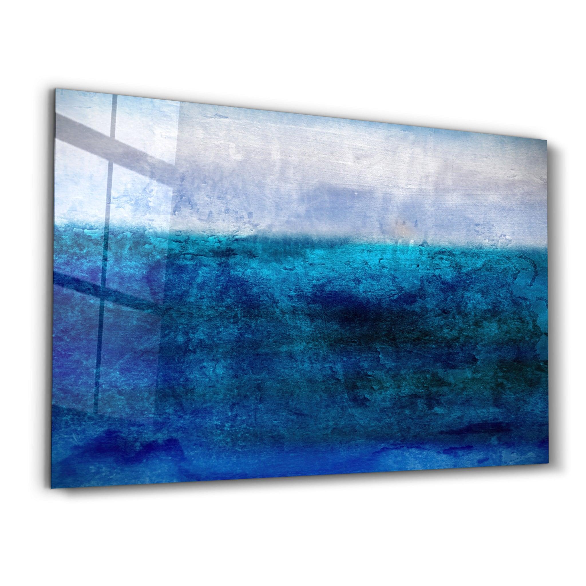 Blue Gradient | Glass Wall Art - Artdesigna