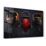 Monkeys Gang | Glass Wall Art