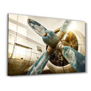 The Rusty Propeller | Glass Wall Art - Artdesigna