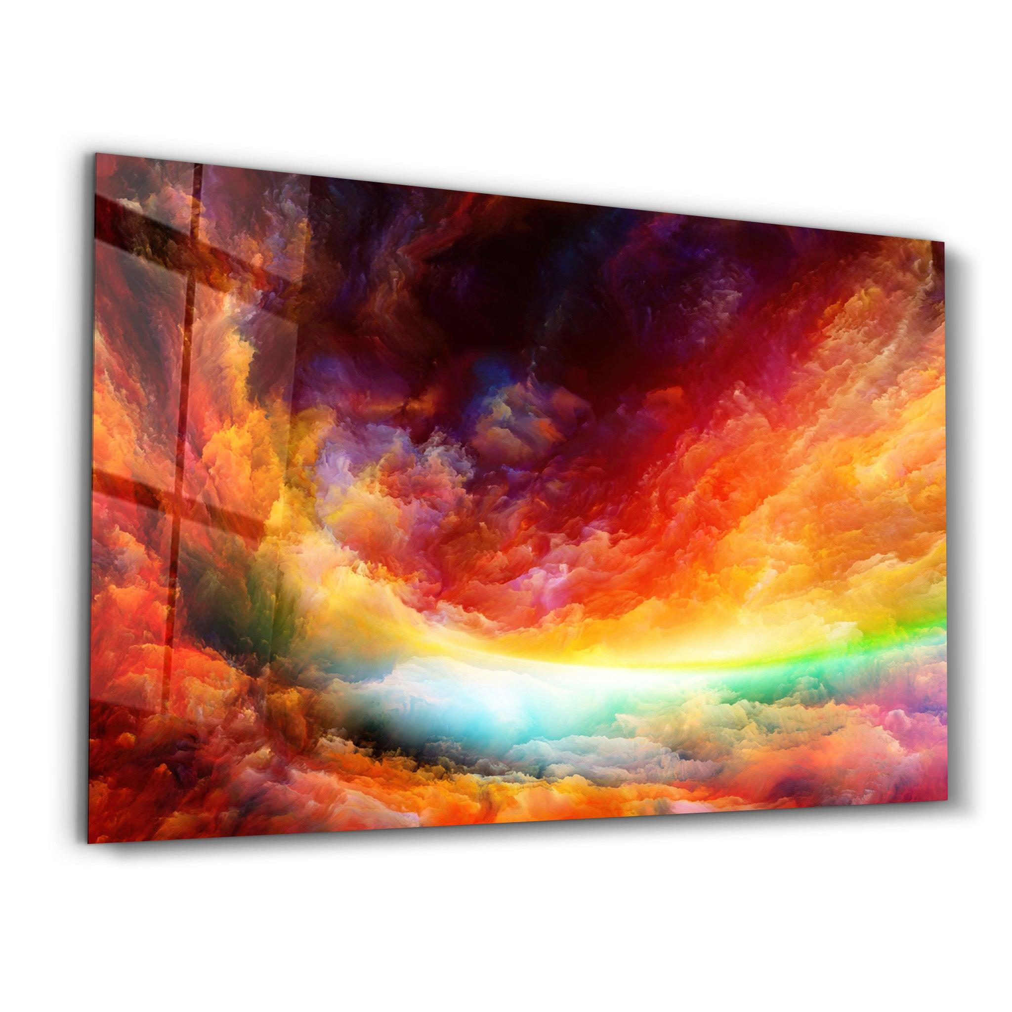 Color Puff V2 | Glass Wall Art - Artdesigna