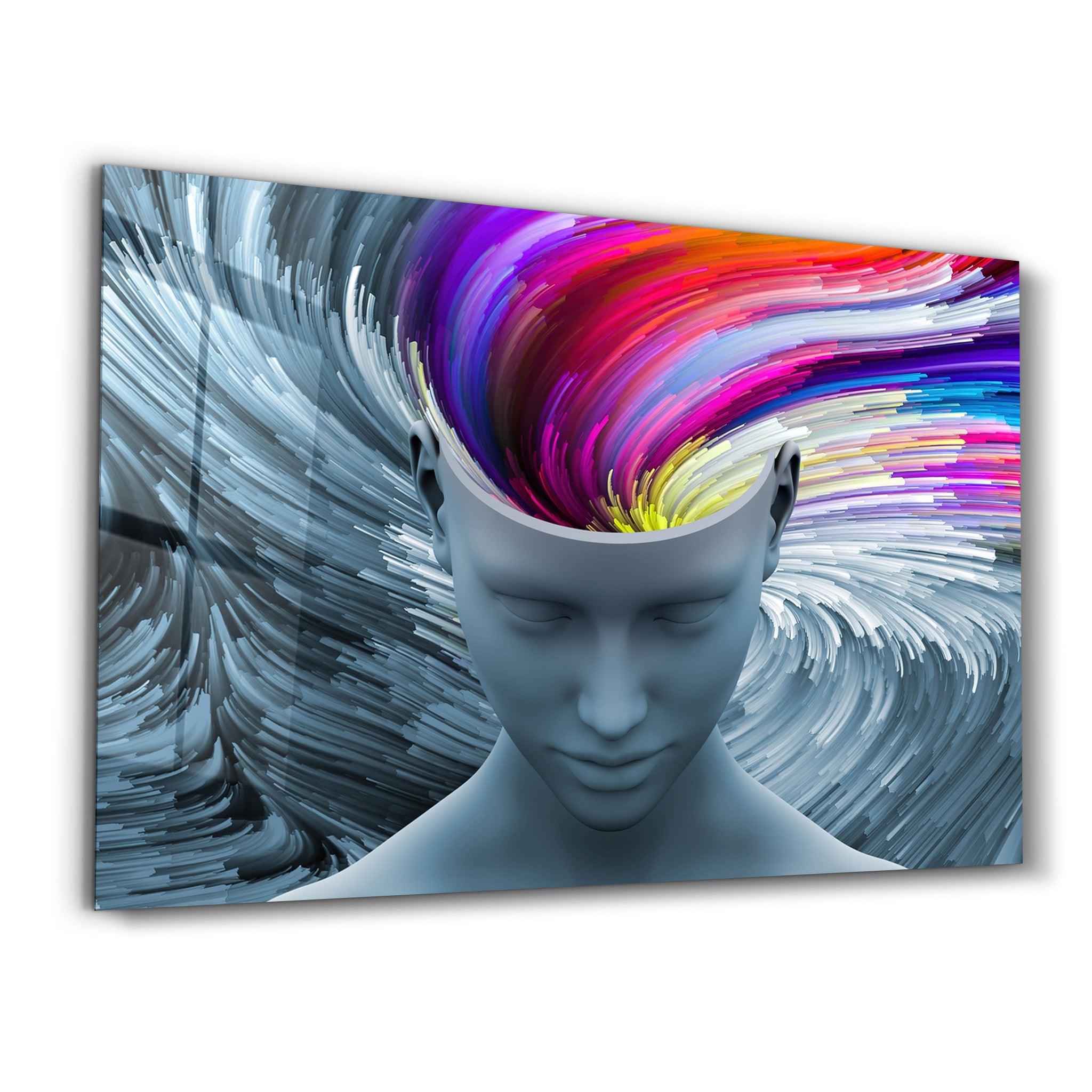 Colorful Thoughts | Glass Wall Art - Artdesigna