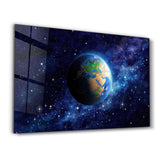 Earth In Space | Glass Wall Art