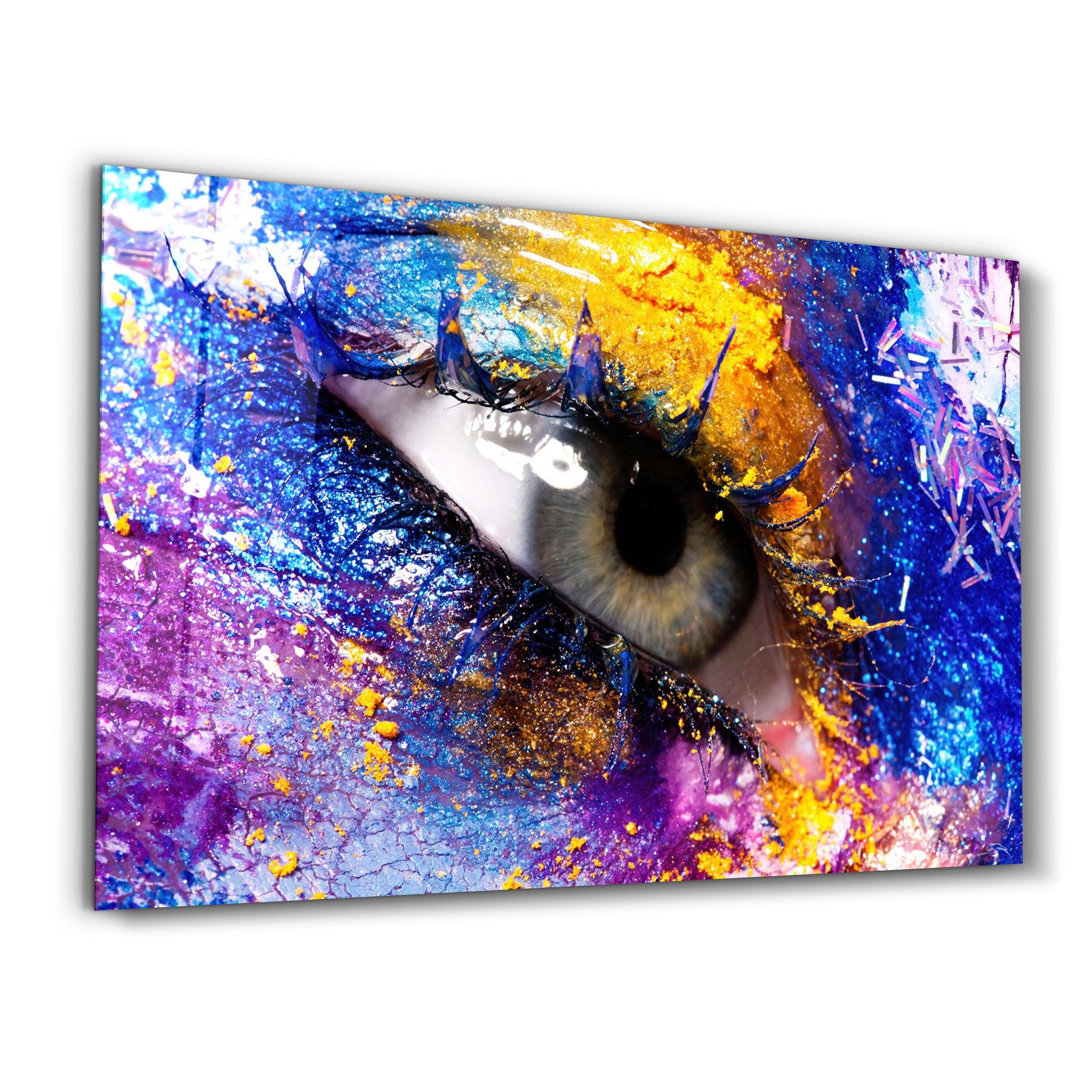 Eye In Colors | Glass Wall Art - Artdesigna