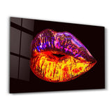Neon Lip | Glass Wall Art