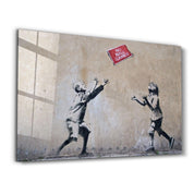 Banksy - No Ball Games | Glass Wall Art - Artdesigna