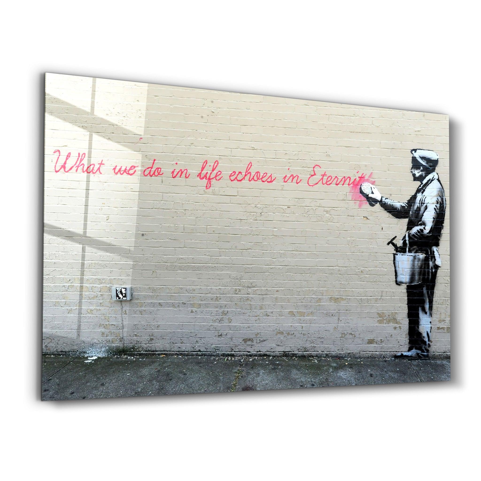 Banksy - Eternity | Glass Wall Art - Artdesigna