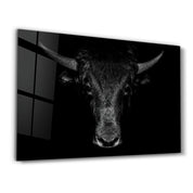 The Bull | Glass Wall Art - Artdesigna